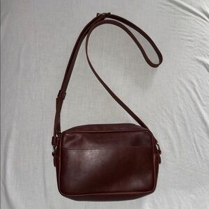 Portland Leather Rich Brown Crossbody Bag